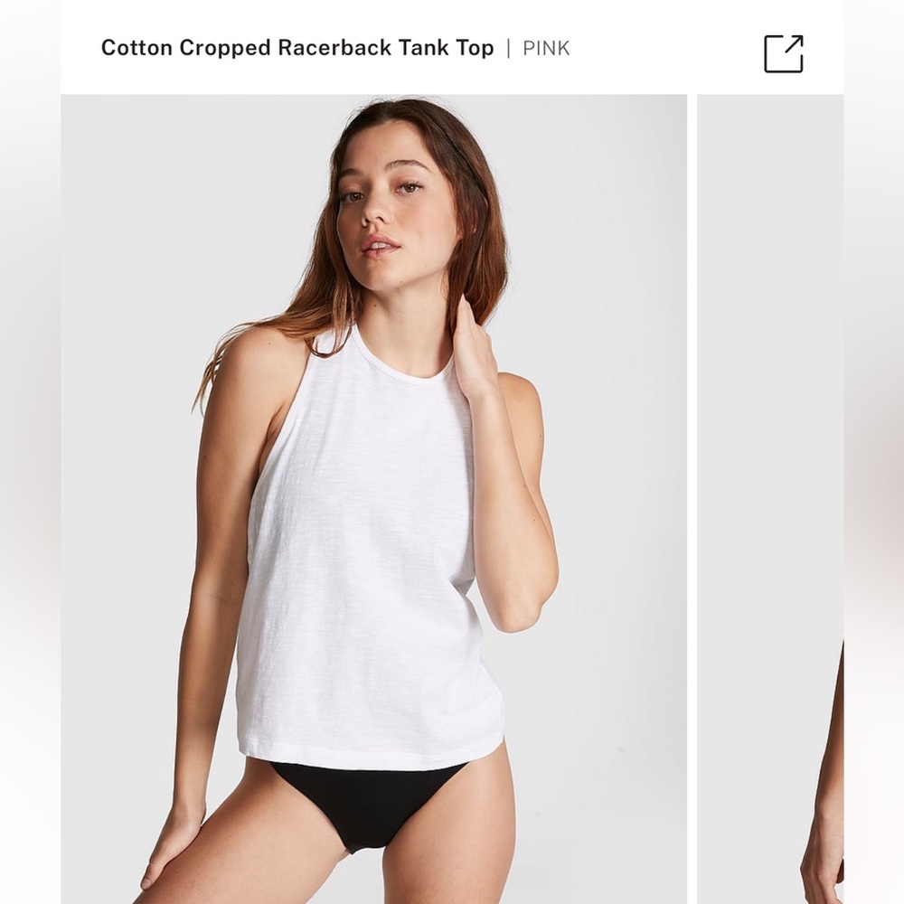 Victoria’s Secret Cotton Cropped Racerback Tank Top